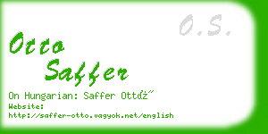 otto saffer business card